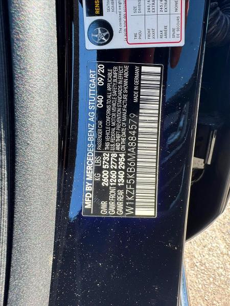 Aukcja sprzedaży 2021 Mercedes-benz E, vin: W1KZF5KB6MA884579, numer aukcji: 61518346