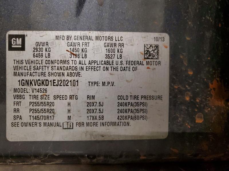 Продажа на аукционе авто 2014 Chevrolet Traverse, vin: 1GNKVGKD1EJ202101, номер лота: 85457895