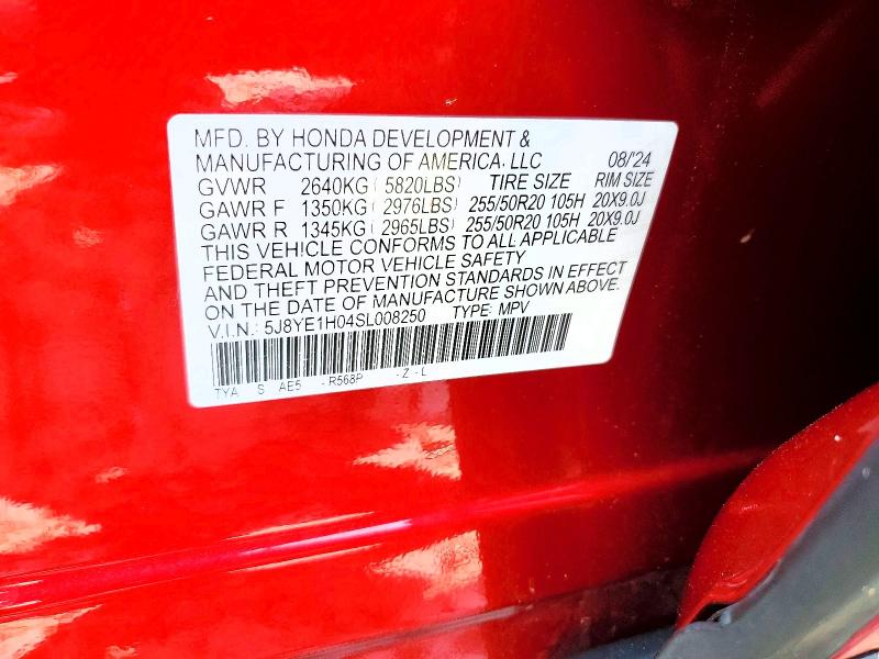 2025 Acura Mdx მანქანა იყიდება აუქციონზე, vin: 5J8YE1H04SL008250, აუქციონის ნომერი: 60557176