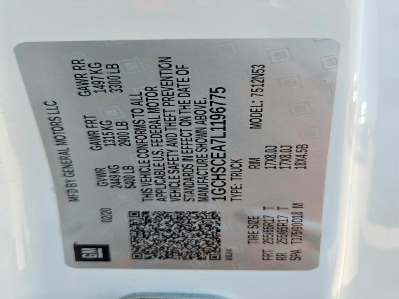 Aukcja sprzedaży 2020 Chevrolet Colorado, vin: 1GCHSCEA7L1196775, numer aukcji: 61603396