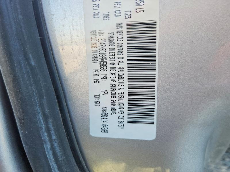 2010 Dodge Grand Caravan მანქანა იყიდება აუქციონზე, vin: 2D4RN5D16AR458595, აუქციონის ნომერი: 63012436