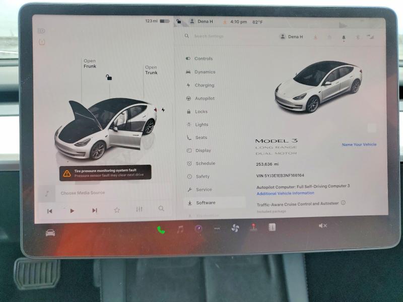 2022 Tesla Model 3 მანქანა იყიდება აუქციონზე, vin: 5YJ3E1EB3NF166164, აუქციონის ნომერი: 62476246