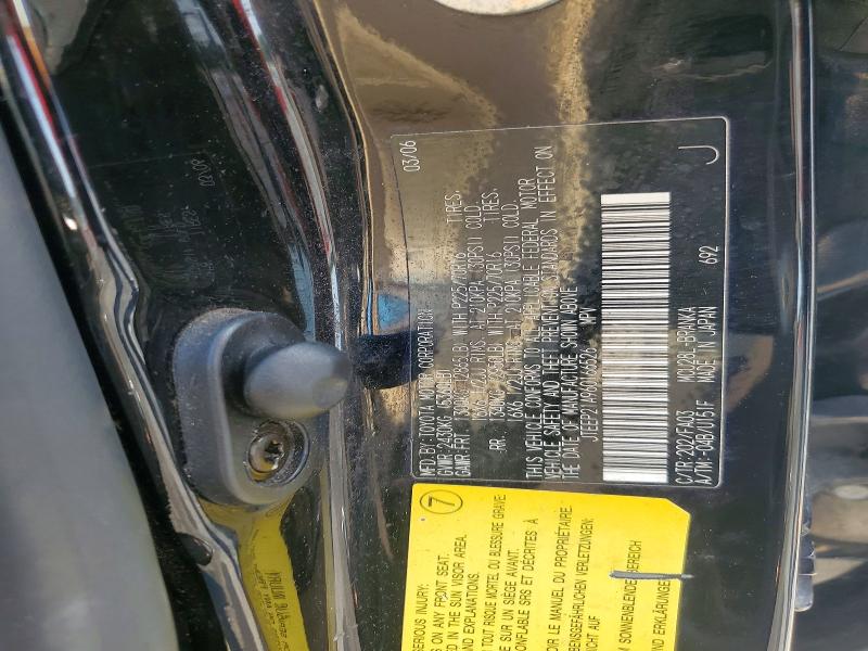 62292066 :رقم المزاد ، JTEEP21A960166526 vin ، 2006 Toyota Highlander مزاد بيع