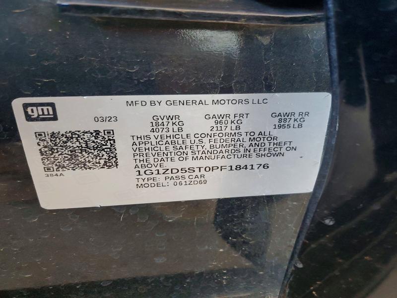 2023 Chevrolet Malibu მანქანა იყიდება აუქციონზე, vin: 1G1ZD5ST0PF184176, აუქციონის ნომერი: 63548036