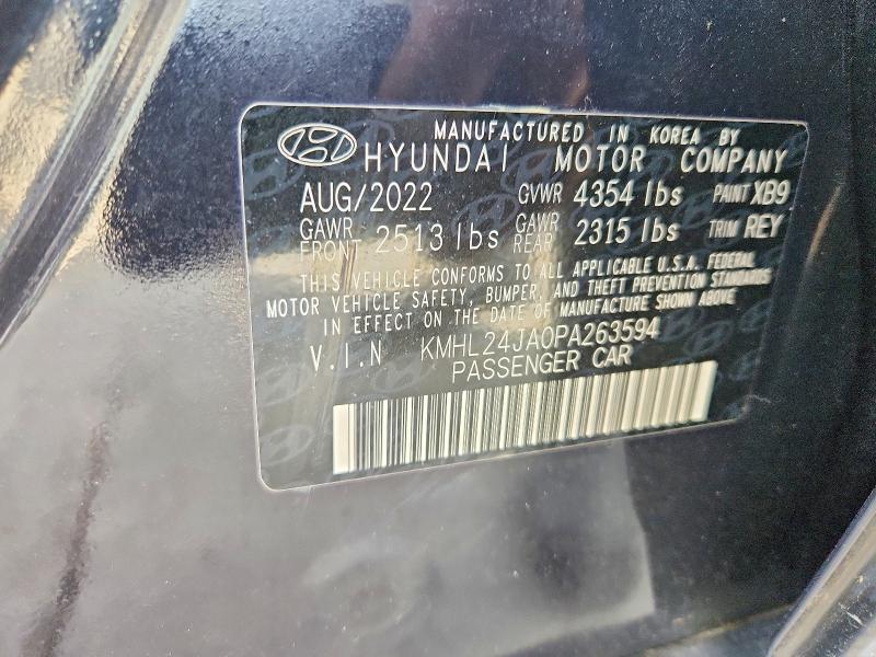 Продажа на аукционе авто 2023 Hyundai Sonata, vin: KMHL24JA0PA263594, номер лота: 59695836