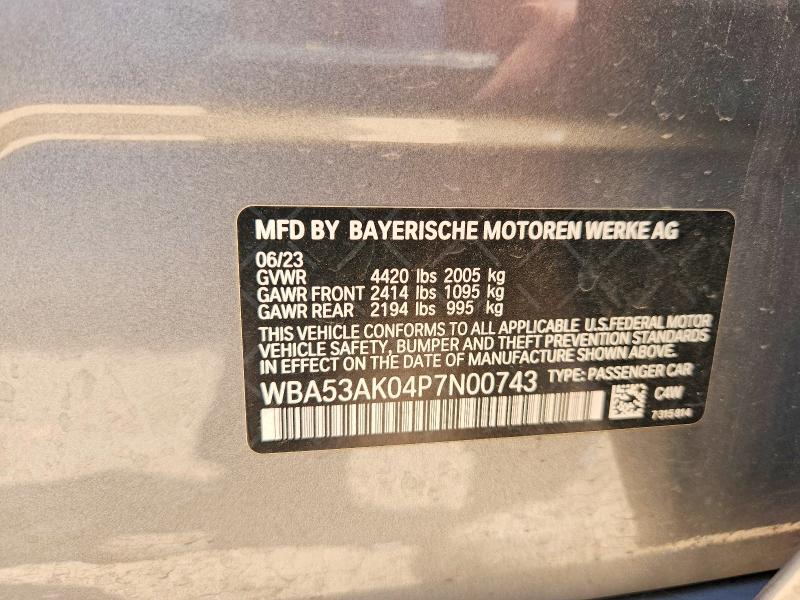 Aukcja sprzedaży 2023 Bmw 228i, vin: WBA53AK04P7N00743, numer aukcji: 59968926