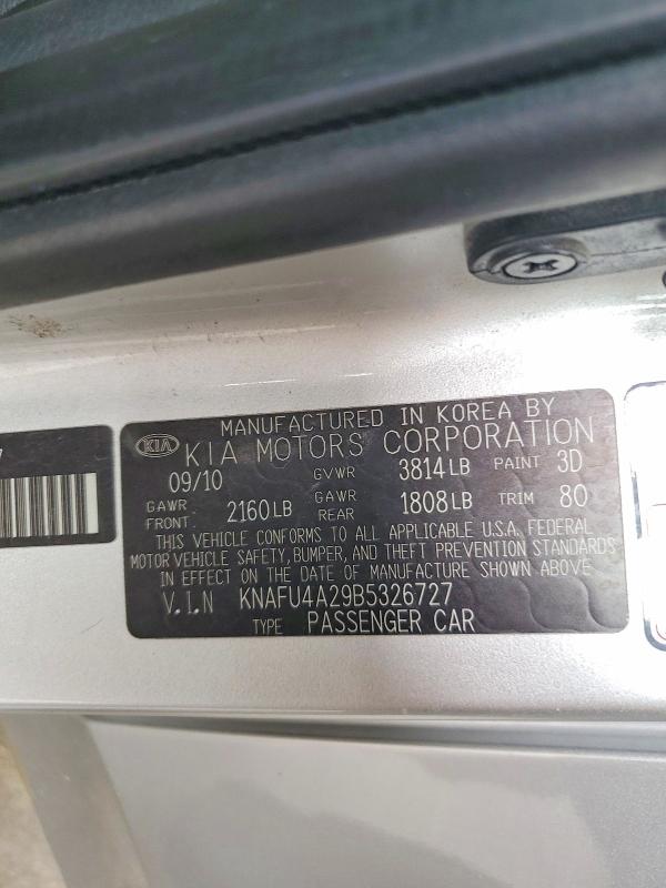 Aukcja sprzedaży 2011 Kia Forte, vin: KNAFU4A29B5326727, numer aukcji: 61838516