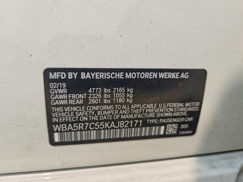 Продажа на аукционе авто 2019 Bmw 330xi, vin: WBA5R7C55KAJ82171, номер лота: 60934416