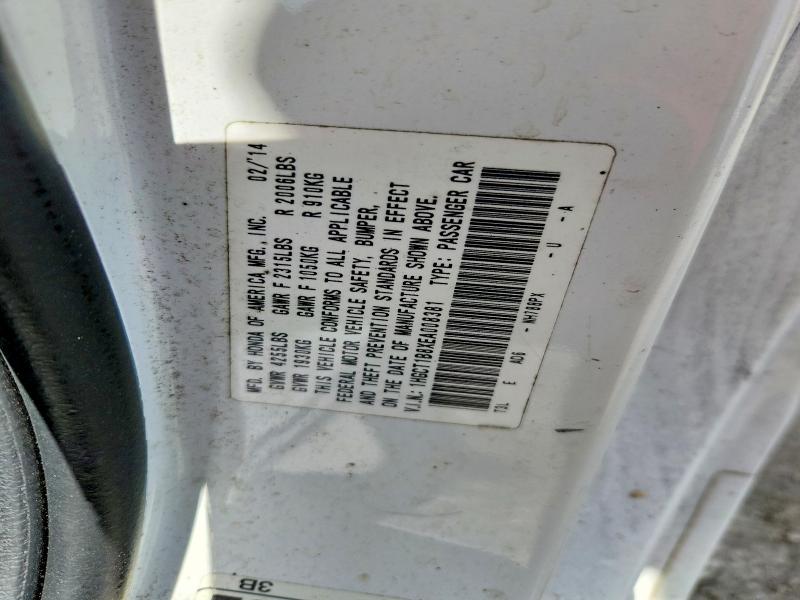 61221336 :رقم المزاد ، 1HGCT1B8XEA008381 vin ، 2014 Honda Accord مزاد بيع