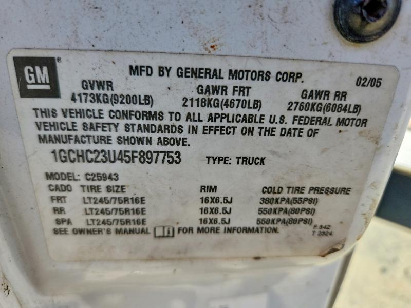 Aukcja sprzedaży 2005 Chevrolet Silverado, vin: 1GCHC23U45F897753, numer aukcji: 62636626