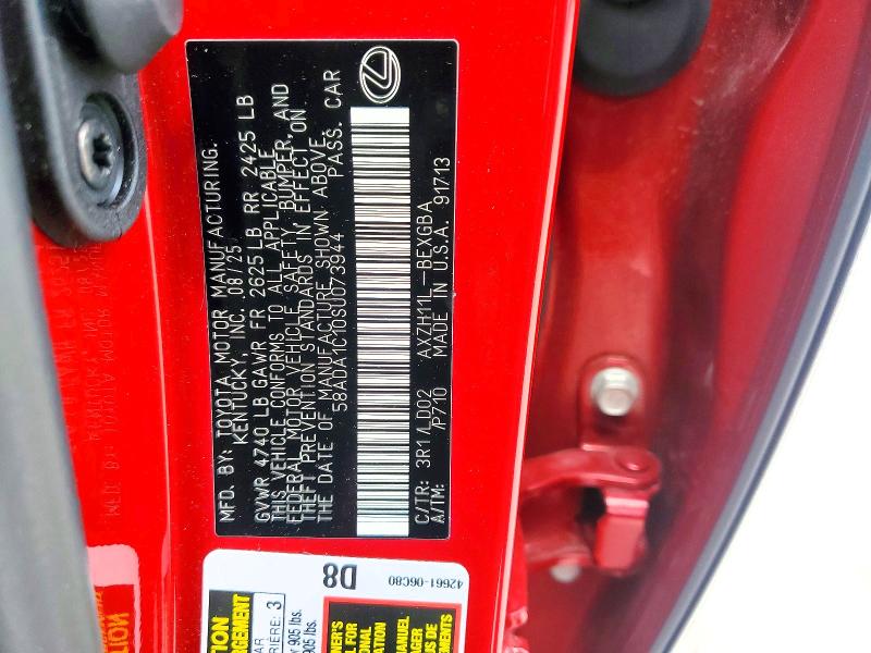 Продажа на аукционе авто 2025 Lexus Es 300h, vin: 58ADA1C10SU073944, номер лота: 60026546