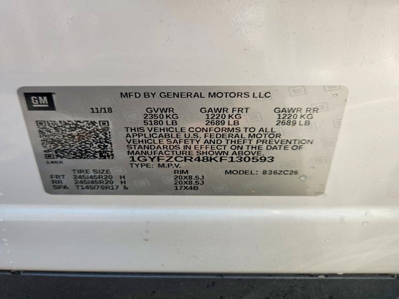 Aukcja sprzedaży 2019 Cadillac Xt4, vin: 1GYFZCR48KF130593, numer aukcji: 63224456