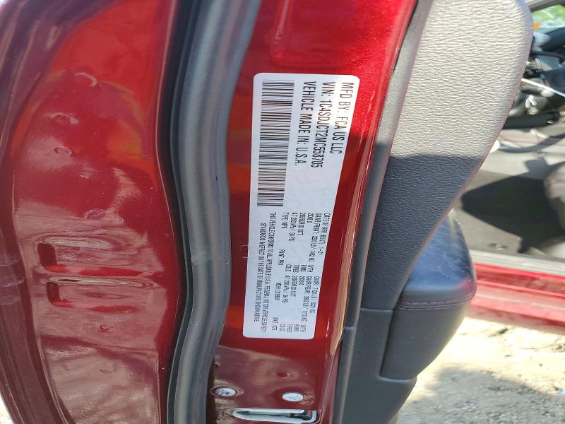 60556146 :رقم المزاد ، 1C4SDJCT2MC558705 vin ، 2021 Dodge Durango مزاد بيع
