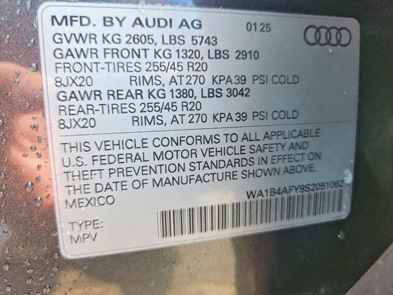 Aukcja sprzedaży 2025 Audi Sq5, vin: WA1B4AFY9S2051062, numer aukcji: 63244266