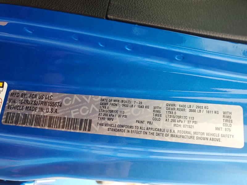 Продажа на аукционе авто 2024 Jeep Wrangler, vin: 1C4RJXSJ7RW155674, номер лота: 59734906