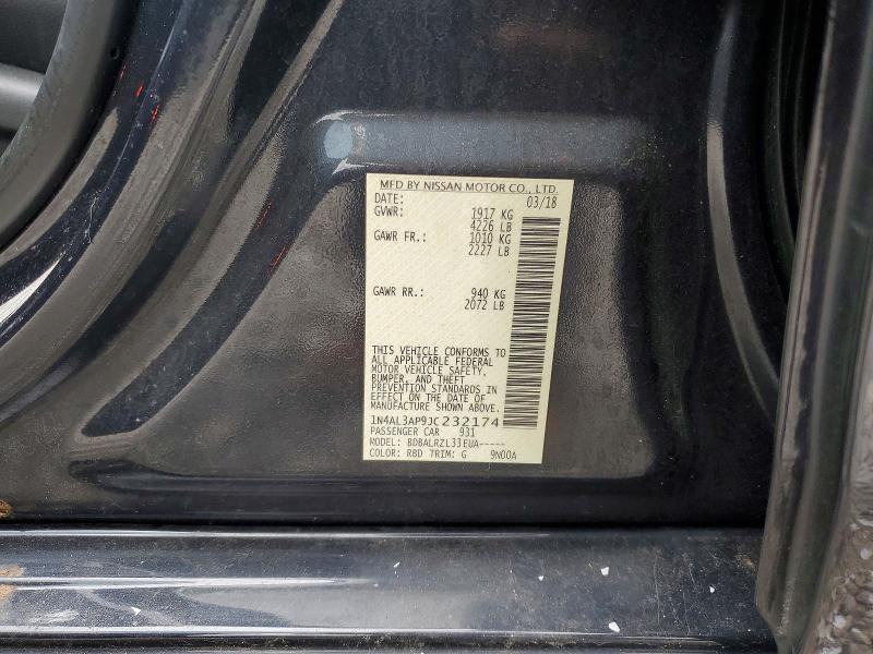 Продажа на аукционе авто 2018 Nissan Altima, vin: 1N4AL3AP9JC232174, номер лота: 60667566