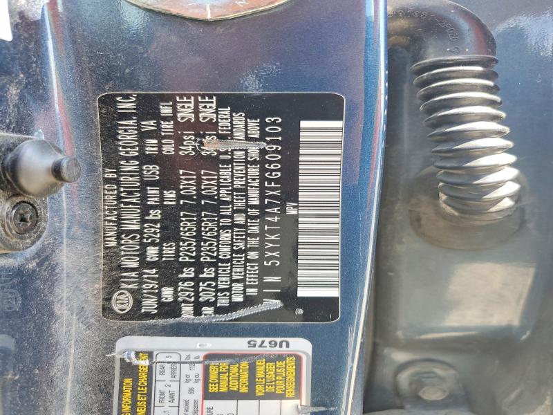 Aukcja sprzedaży 2015 Kia Sorento, vin: 5XYKT4A7XFG609103, numer aukcji: 85610585