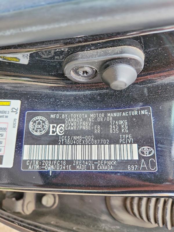 2009 Toyota Corolla მანქანა იყიდება აუქციონზე, vin: 2T1BU40EX9C087702, აუქციონის ნომერი: 55110166