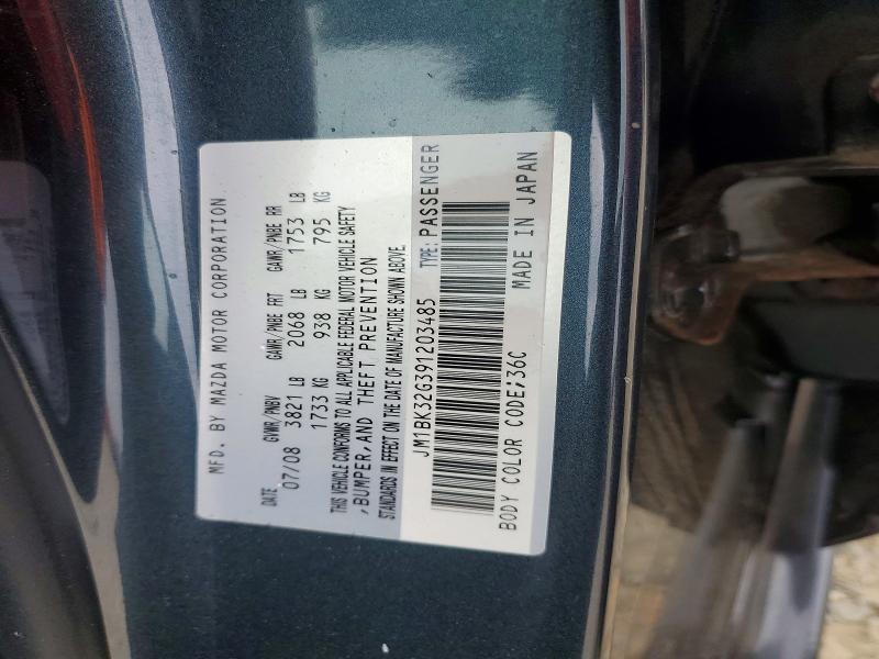Продаж на аукціоні авто 2009 Mazda 3, vin: JM1BK32G391203485, номер лоту: 59889216