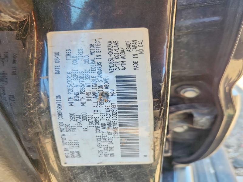 Aukcja sprzedaży 2001 Toyota 4runner, vin: JT3HN87R510325997, numer aukcji: 59687766
