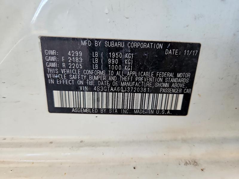 Продажа на аукционе авто 2018 Subaru Impreza, vin: 4S3GTAA60J3720381, номер лота: 60715646
