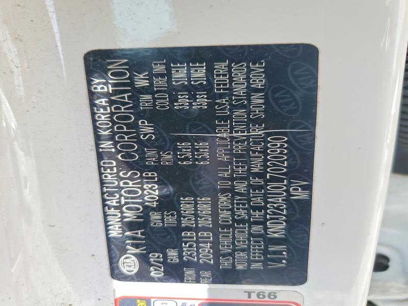 2020 Kia Soul მანქანა იყიდება აუქციონზე, vin: KNDJ23AU0L7020990, აუქციონის ნომერი: 61951906