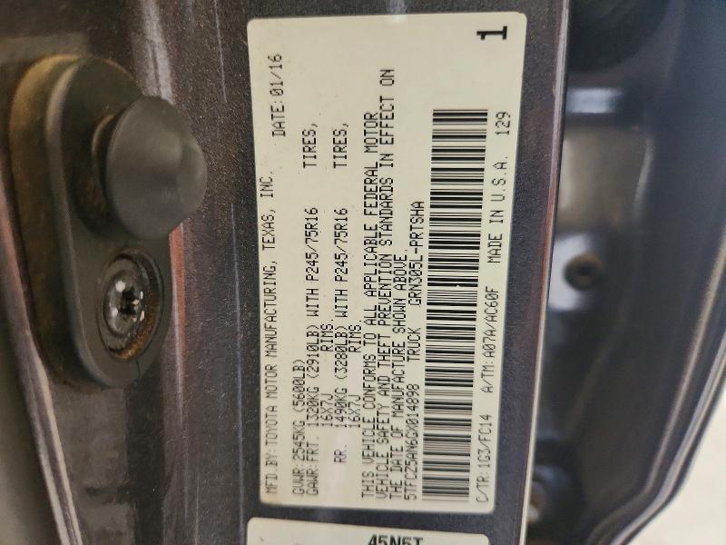 Aukcja sprzedaży 2016 Toyota Tacoma, vin: 5TFCZ5AN6GX014898, numer aukcji: 61952526