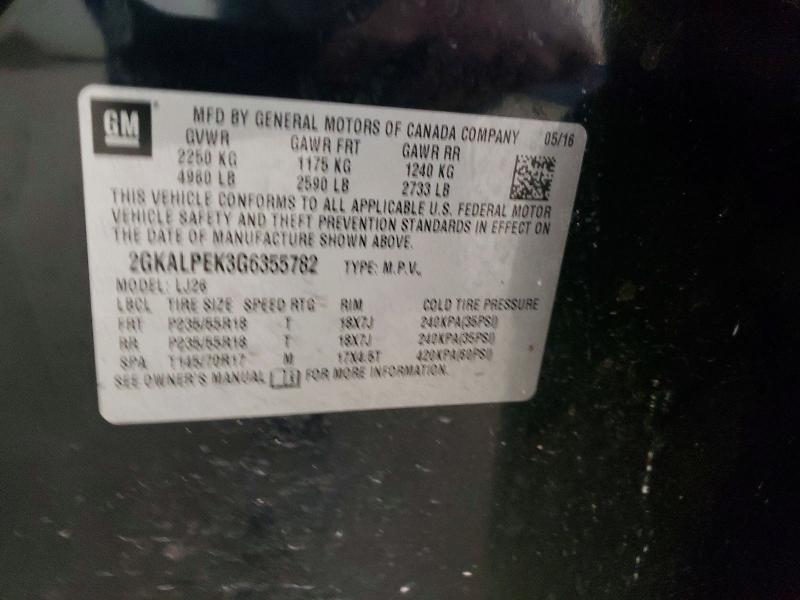 Aukcja sprzedaży 2016 Gmc Terrain, vin: 2GKALPEK3G6355782, numer aukcji: 60683686