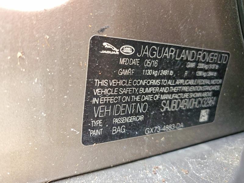 Продажа на аукционе авто 2017 Jaguar Xf, vin: SAJBD4BV0HCY32964, номер лота: 61854396