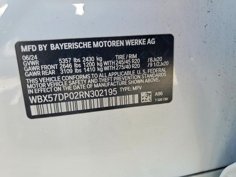 Продаж на аукціоні авто 2024 Bmw X3, vin: WBX57DP02RN302195, номер лоту: 60889506