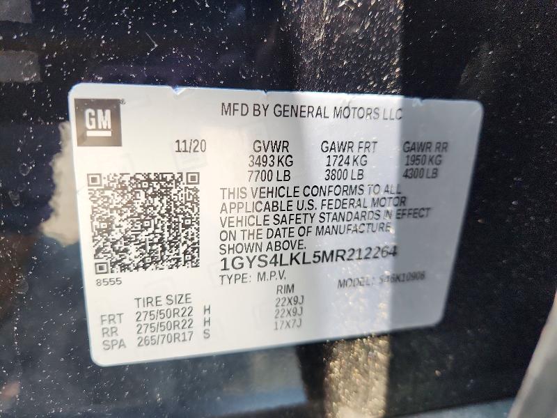 Продажа на аукционе авто 2021 Cadillac Escalade, vin: 1GYS4LKL5MR212264, номер лота: 61526746