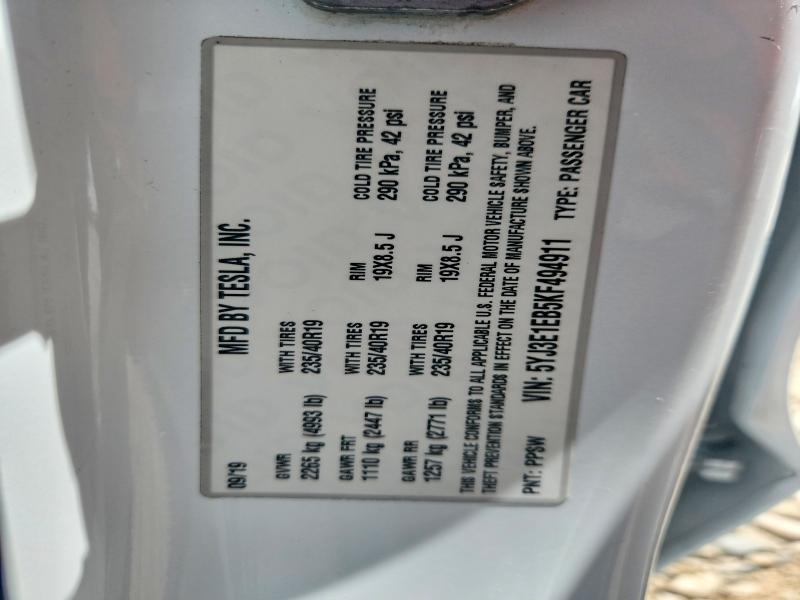 Продаж на аукціоні авто 2019 Tesla Model 3, vin: 5YJ3E1EB5KF494911, номер лоту: 61749216
