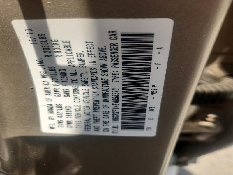 61338936 :رقم المزاد ، 1HGCR2F84EA058370 vin ، 2014 Honda Accord مزاد بيع