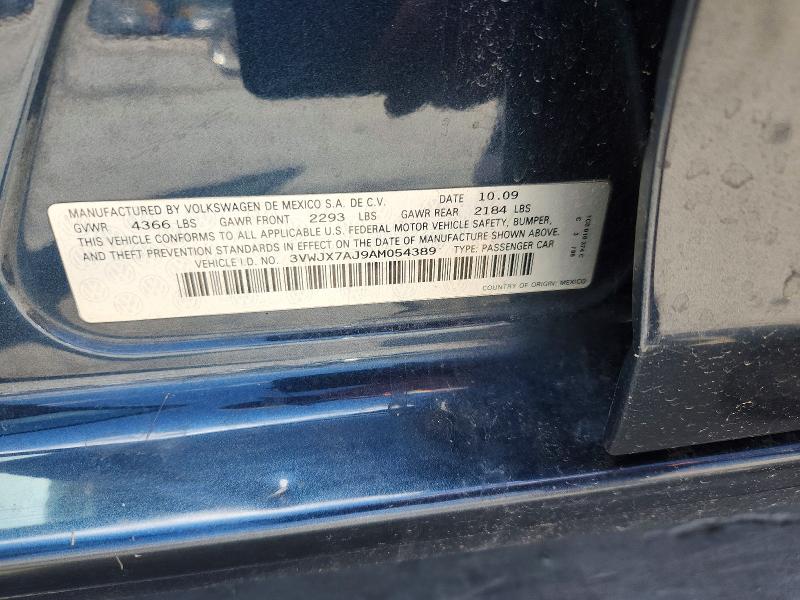 63042406 :رقم المزاد ، 3VWJX7AJ9AM054389 vin ، 2010 Volkswagen Jetta مزاد بيع