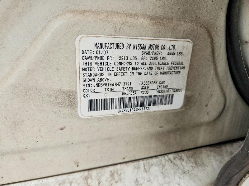 Продажа на аукционе авто 2007 Infiniti G35, vin: JNKBV61E47M713721, номер лота: 60640646