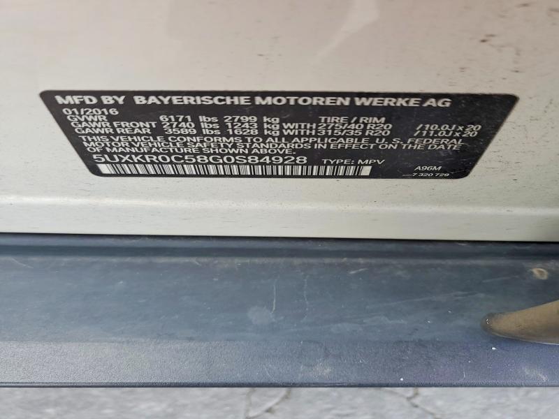 2016 Bmw X5 მანქანა იყიდება აუქციონზე, vin: 5UXKR0C58G0S84928, აუქციონის ნომერი: 61896436