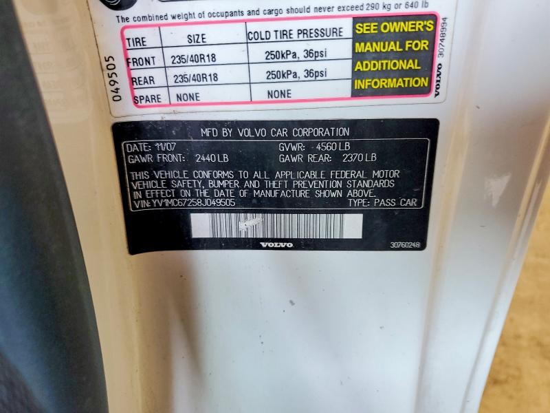 Продаж на аукціоні авто 2008 Volvo C70, vin: YV1MC67258J049505, номер лоту: 62546726