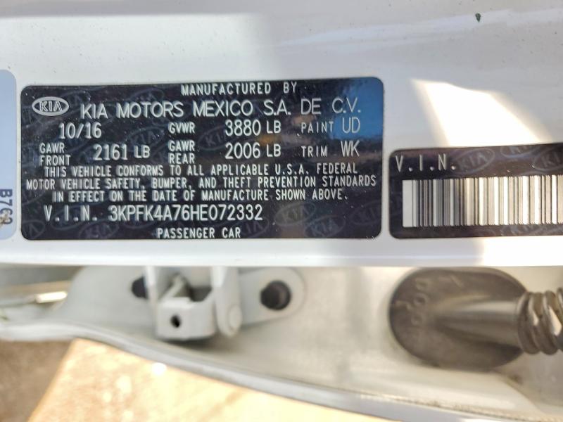 Продажа на аукционе авто 2017 Kia Forte, vin: 3KPFK4A76HE072332, номер лота: 60216396