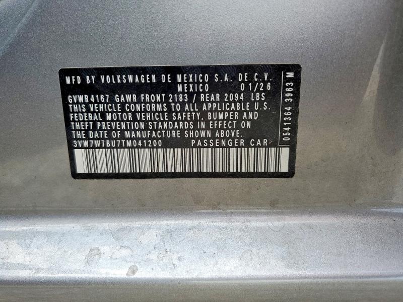 63044186 :رقم المزاد ، 3VW7W7BU7TM041200 vin ، 2026 Volkswagen Jetta مزاد بيع
