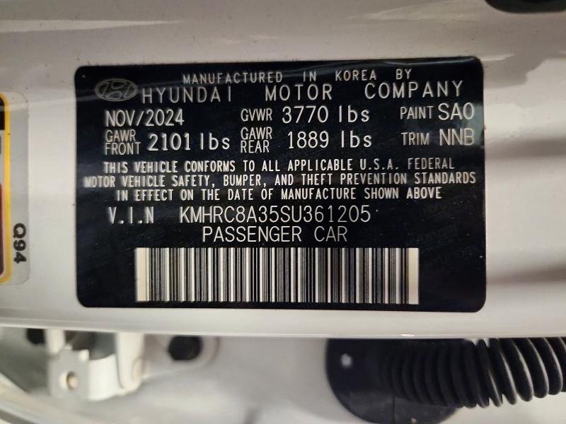 Продаж на аукціоні авто 2025 Hyundai Venue, vin: KMHRC8A35SU361205, номер лоту: 62985156
