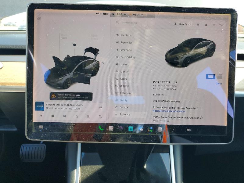 2020 Tesla Model 3 მანქანა იყიდება აუქციონზე, vin: 5YJ3E1EB3LF802935, აუქციონის ნომერი: 63056466