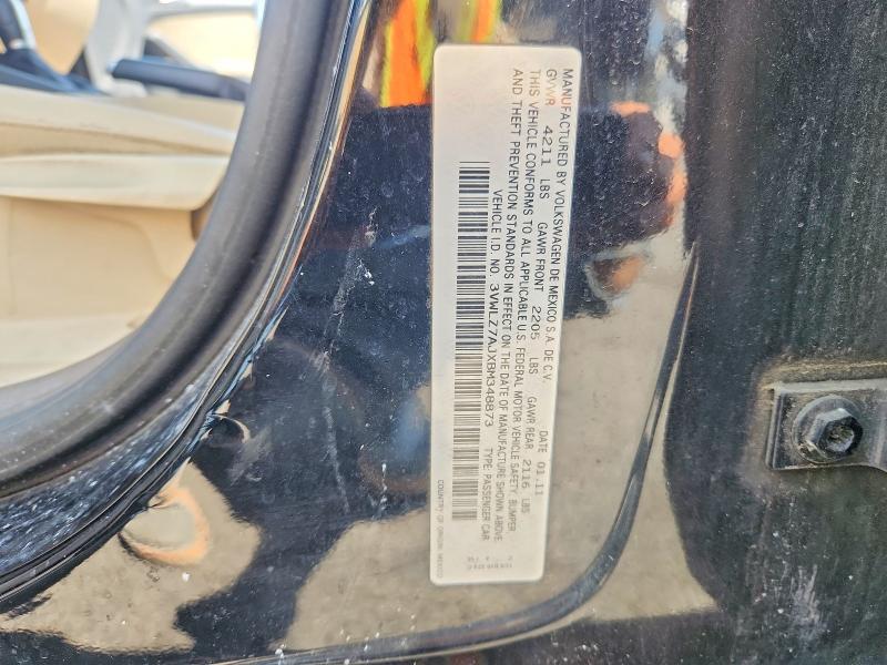 62054296 :رقم المزاد ، 3VWLZ7AJXBM348873 vin ، 2011 Volkswagen Jetta مزاد بيع