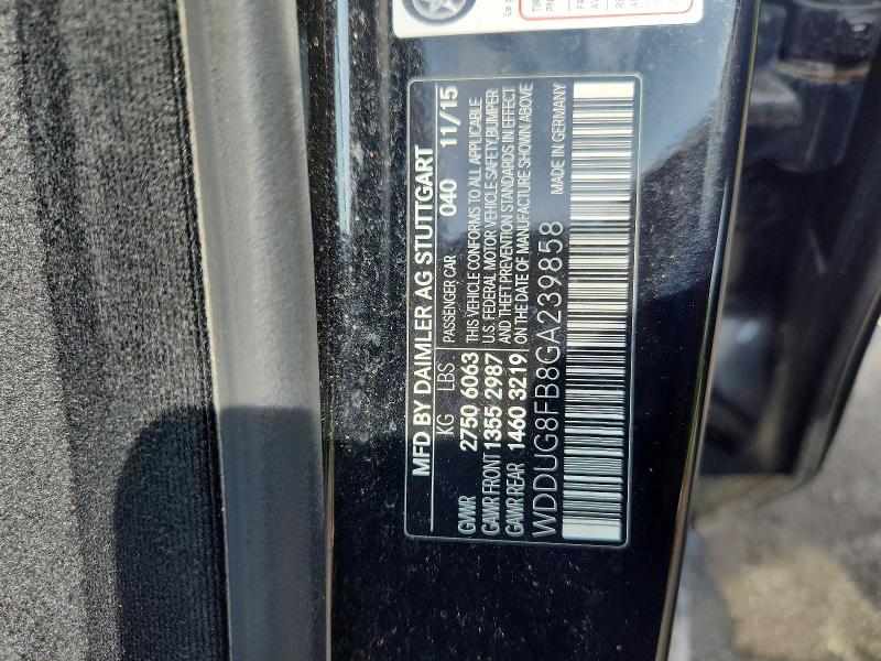 Aukcja sprzedaży 2016 Mercedes-benz S, vin: WDDUG8FB8GA239858, numer aukcji: 61772286