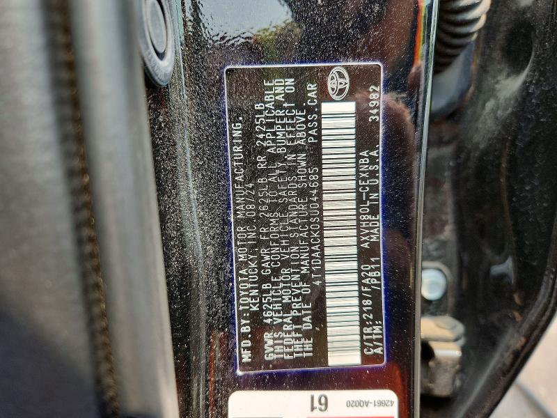 Aukcja sprzedaży 2025 Toyota Camry, vin: 4T1DAACK0SU044685, numer aukcji: 55475186