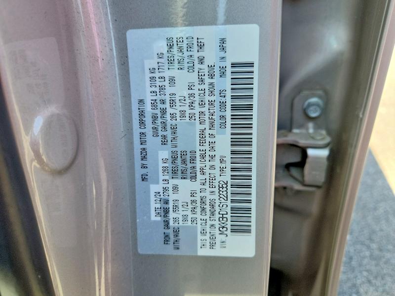 Aukcja sprzedaży 2025 Mazda Cx-90, vin: JM3KKBHD1S1223352, numer aukcji: 60943326