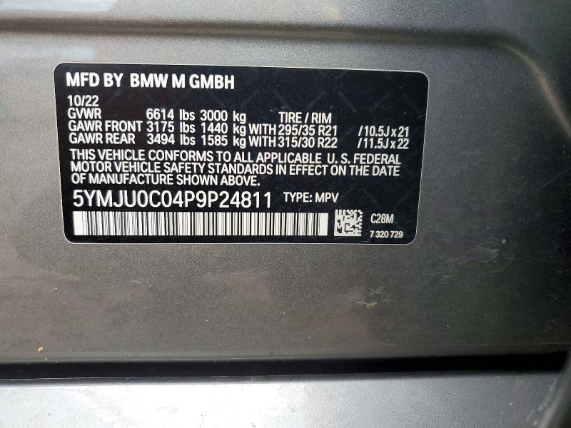 Aukcja sprzedaży 2023 Bmw X5, vin: 5YMJU0C04P9P24811, numer aukcji: 59592696