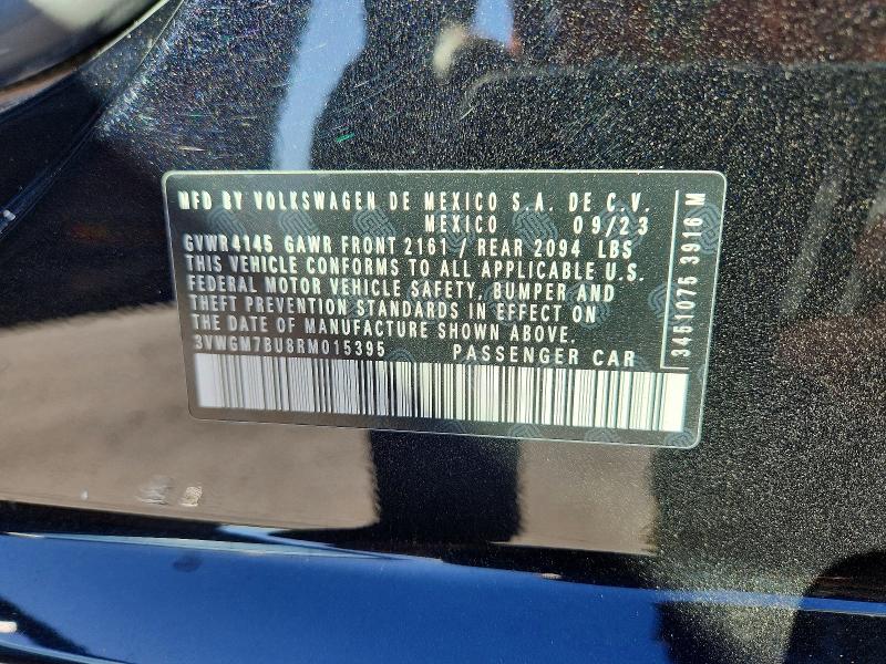 60225786 :رقم المزاد ، 3VWGM7BU8RM015395 vin ، 2024 Volkswagen Jetta مزاد بيع