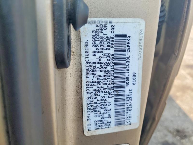 Продажа на аукционе авто 2003 Toyota Camry, vin: 4T1BE32K83U155026, номер лота: 63193586