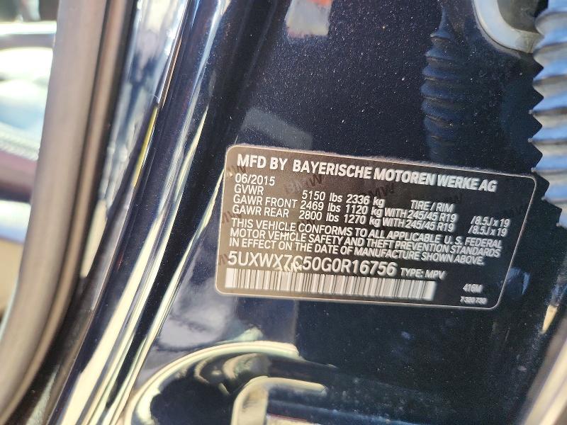 2016 Bmw X3 მანქანა იყიდება აუქციონზე, vin: 5UXWX7C50G0R16756, აუქციონის ნომერი: 61573756