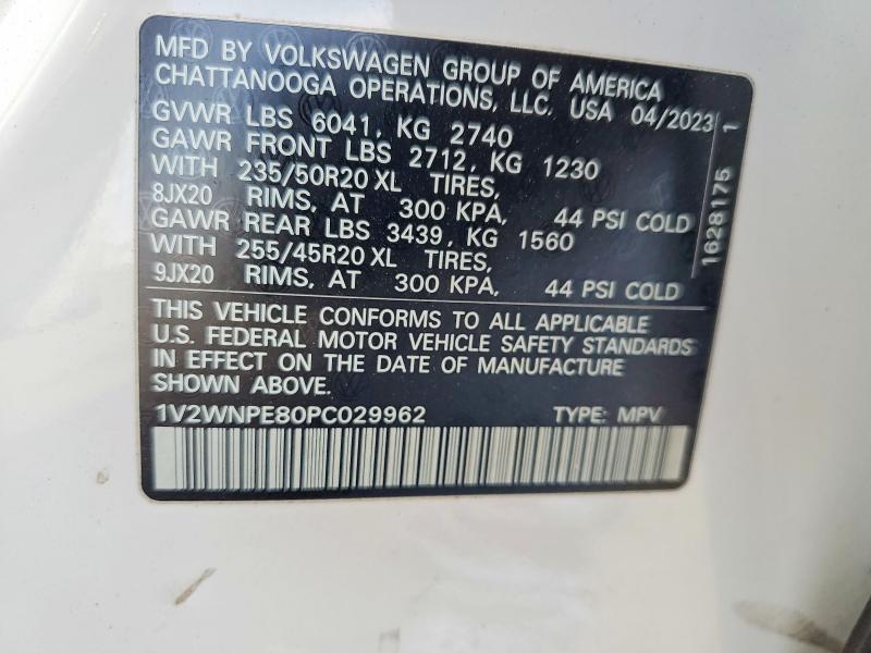 Продажа на аукционе авто 2023 Volkswagen Id.4, vin: 1V2WNPE80PC029962, номер лота: 59922466